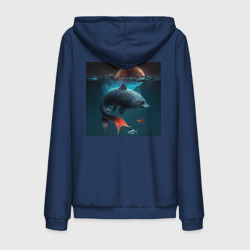 Морской волк-рыба – Мужская толстовка на молнии хлопок с принтом купить