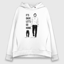 Женское худи Oversize хлопок Its okay lets go home
