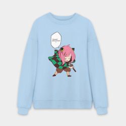 Мужской свитшот oversize без начеса хлопок Peanut breathing