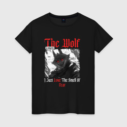 Женская футболка хлопок Волк смерть кот в сапогах