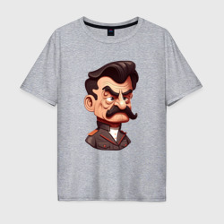 Сталин мультяшный – Мужская футболка хлопок Oversize с принтом купить со скидкой в -16%