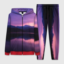 Женский костюм 3D Тёмное фиолетовое небо и озеро