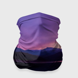 Бандана-труба 3D Тёмное фиолетовое небо и озеро