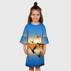 Детское платье 3D Вороны на закате - фото 2