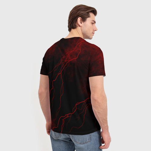 Мужская футболка 3D с принтом Контр Страйк 2 - Молния, вид сзади #2
