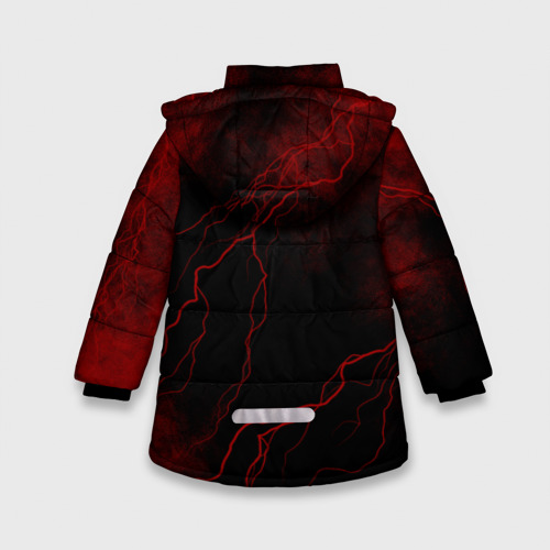 Зимняя куртка для девочек 3D с принтом Контр Страйк 2 - Молния, вид сзади #1