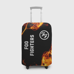 Чехол для чемодана 3D Foo Fighters и пылающий огонь