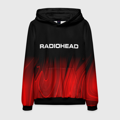 Мужская толстовка 3D с принтом Radiohead red plasma, вид спереди #2