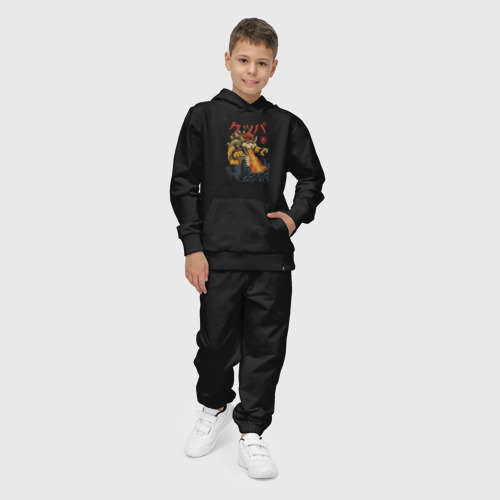 Детский костюм с толстовкой хлопок Боузер Марио, цвет черный - фото 3