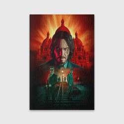 Обложка для паспорта матовая кожа John Wick catholic church Paris