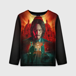 Детский лонгслив 3D John Wick catholic church Paris