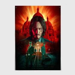 Постер John Wick catholic church Paris