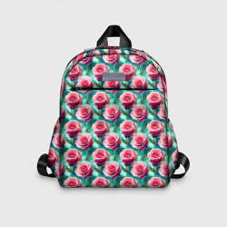 Узор из розовых роз – Детский рюкзак 3D с принтом купить со скидкой в -33%
