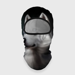 Балаклава 3D Собака Хаски с голубыми глазами