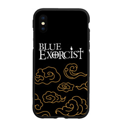 Чехол для iPhone XS Max матовый Blue Exorcist anime clouds