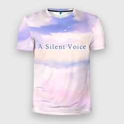 Мужская футболка 3D Slim A Silent Voice sky clouds