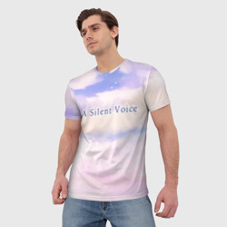 Мужская футболка 3D A Silent Voice sky clouds - фото 2