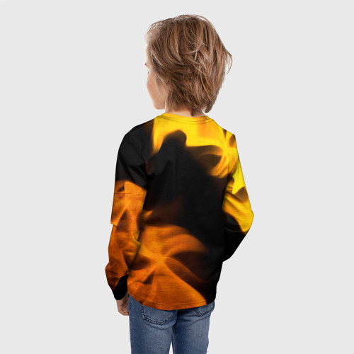 Детский лонгслив 3D Free Fire - gold gradient: надпись, символ, цвет 3D печать - фото 4