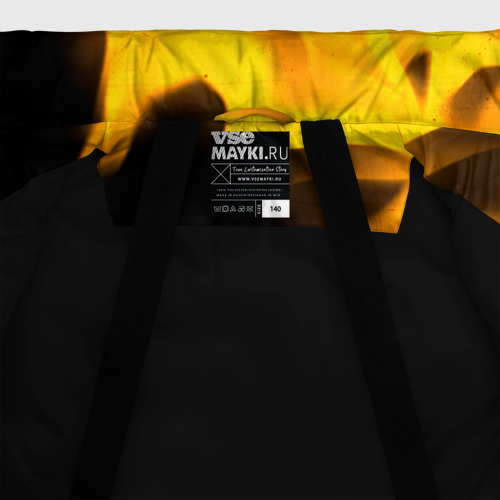 Зимняя куртка для мальчиков 3D Free Fire - gold gradient: надпись, символ, цвет черный - фото 7