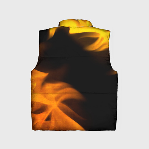 Детский жилет утепленный 3D Free Fire - gold gradient: надпись, символ, цвет черный - фото 2