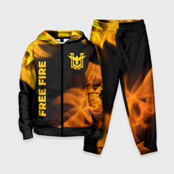 Детский костюм 3D Free Fire - gold gradient: надпись, символ