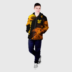 Мужская куртка 3D Free Fire - gold gradient: надпись, символ - фото 2
