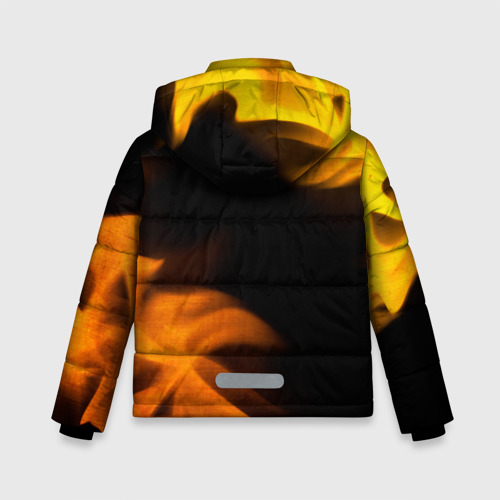 Зимняя куртка для мальчиков 3D Free Fire - gold gradient: надпись, символ, цвет черный - фото 2