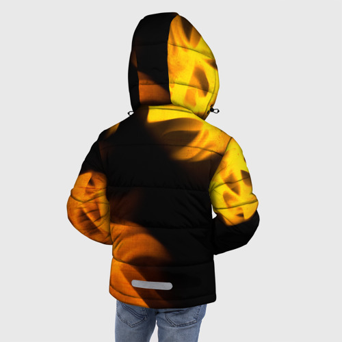 Зимняя куртка для мальчиков 3D Free Fire - gold gradient: надпись, символ, цвет черный - фото 4
