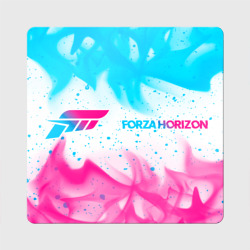 Магнит виниловый Квадрат Forza Horizon neon gradient style: надпись и символ