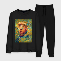 Abstract Vincent van Gogh - surrealism self-portrait  – Мужской костюм хлопок с принтом купить со скидкой в -9%