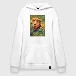 Abstract Vincent van Gogh - surrealism self-portrait  – Худи SuperOversize хлопок с принтом купить со скидкой в -19%