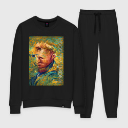 Abstract Vincent van Gogh - surrealism self-portrait  – Женский костюм хлопок с принтом купить со скидкой в -9%