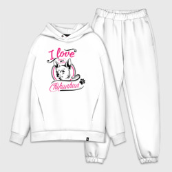 Мужской костюм oversize хлопок I love my chihuahua