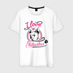 Мужская футболка хлопок I love my chihuahua