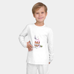 Детская пижама с лонгсливом хлопок Пасхальный кулич с лавандой - фото 2