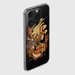 Чехол для iPhone 15 Pro силиконовый с защитой камеры Персонажи Хаяо Миядзаки - фото 2