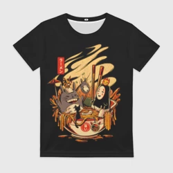 Женская футболка 3D Персонажи Хаяо Миядзаки