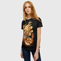 Женская футболка 3D Персонажи Хаяо Миядзаки - фото 2