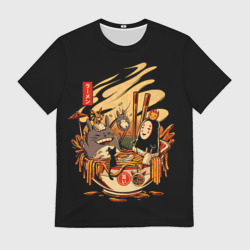 Мужская футболка 3D Персонажи Хаяо Миядзаки