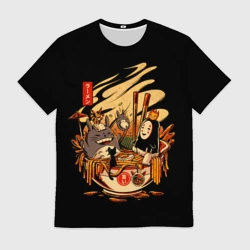 Мужская футболка 3D Персонажи Хаяо Миядзаки