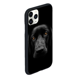 Чехол для iPhone 11 Pro Max матовый Лабрадор на темном фоне - фото 2