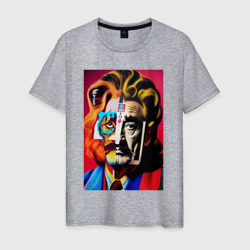 Tiger and Dali collage - collaboration – Мужская футболка хлопок с принтом купить со скидкой в -20%