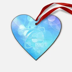 Деревянная игрушка Сердце Ё моё - прикол надпись емае