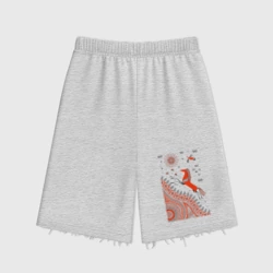 Женские шорты oversize футер хлопок Мезенский конь