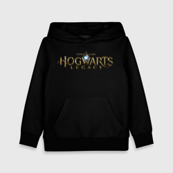 Детская толстовка 3D Hogwarts Legacy логотип на черном фоне
