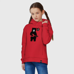 Детское худи Oversize хлопок Мишка любит музыку - фото 2