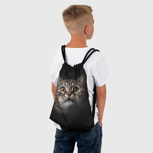 Рюкзак-мешок 3D Крупная морда кота - фото 4