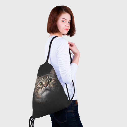 Рюкзак-мешок 3D Крупная морда кота - фото 5