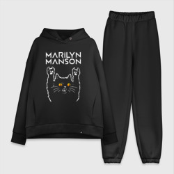 Женский костюм хлопок Oversize Marilyn Manson rock cat