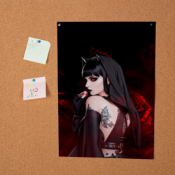 Постер Готическая вампирша в демоническом стиле - фото 2
